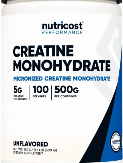 Nutricost Pure Creatine Monohydrate 500 Gram Powder
