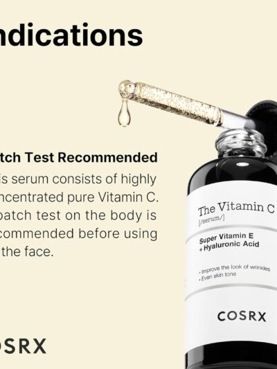 COSRX Pure Vitamin C 23% Serum with Vitamin E & Hyaluronic Acid, Brightening & Hydrating Facial Serum for Fine Lines, Uneven Skin Tone & Dull Skin, 0.7oz/20g, Korean Skincare